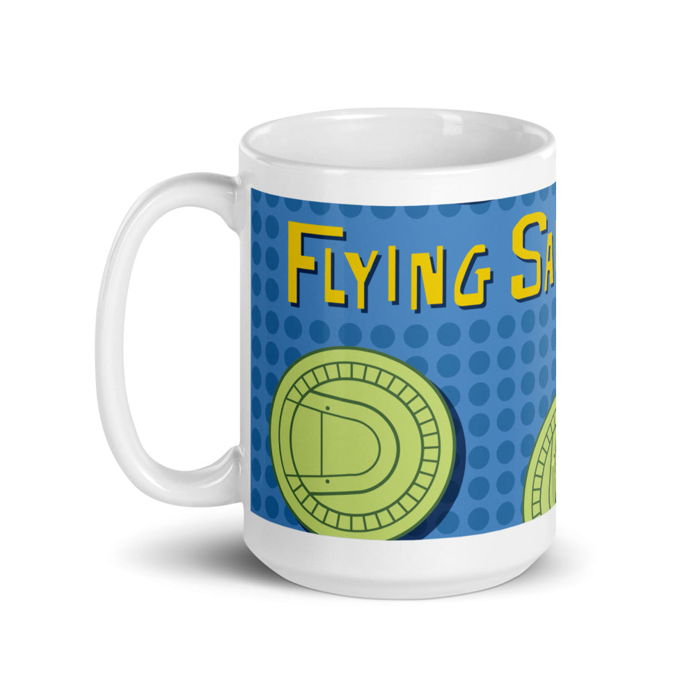 FLYING SAUCERS grid Mugs (3 sizes)