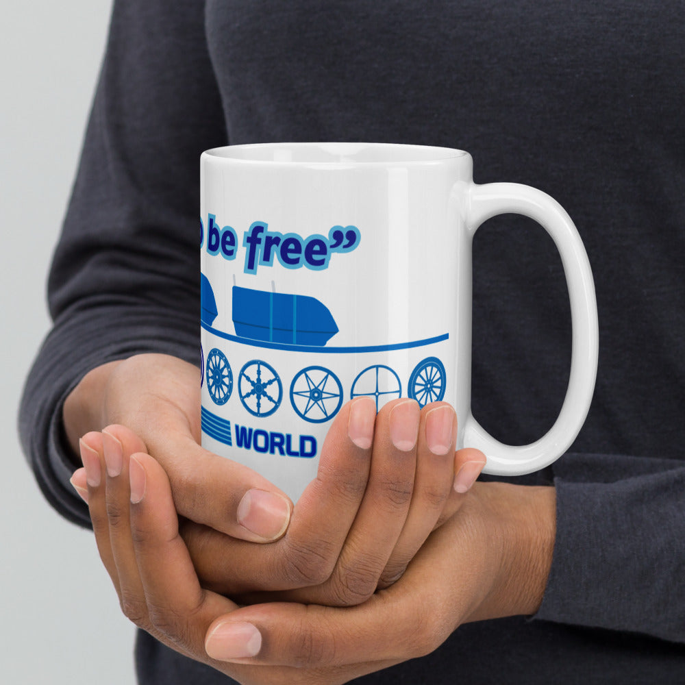 WORLD OF MOTION icons Mugs (3 sizes)