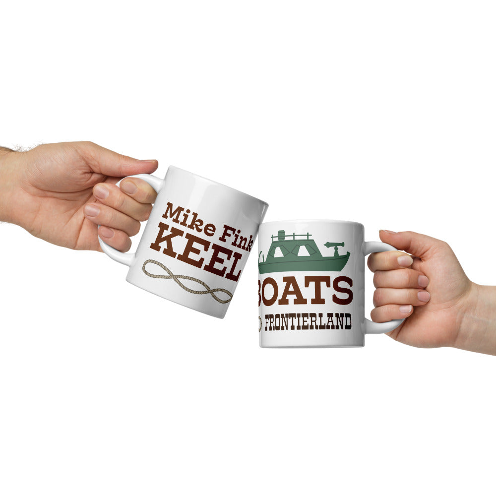 MIKE FINK KEEL BOATS title Mugs (3 sizes)