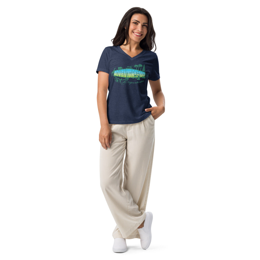 MK ADVENTURELAND jungle green Women’s V-neck t-shirt