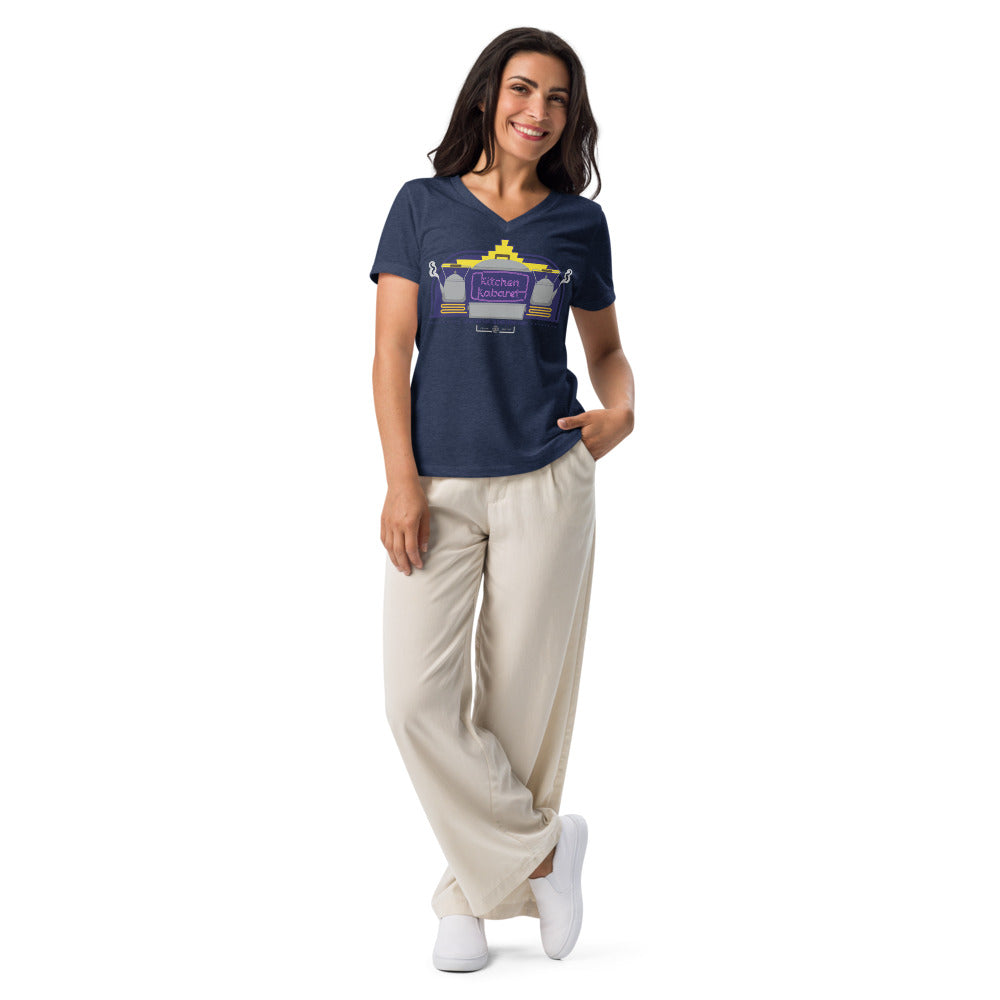 THE LAND kitchen kabaret theater Women’s V-neck t-shirt