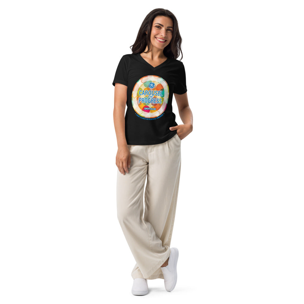 CAROUSEL OF PROGRESS kaleidoscope Women’s V-neck t-shirt