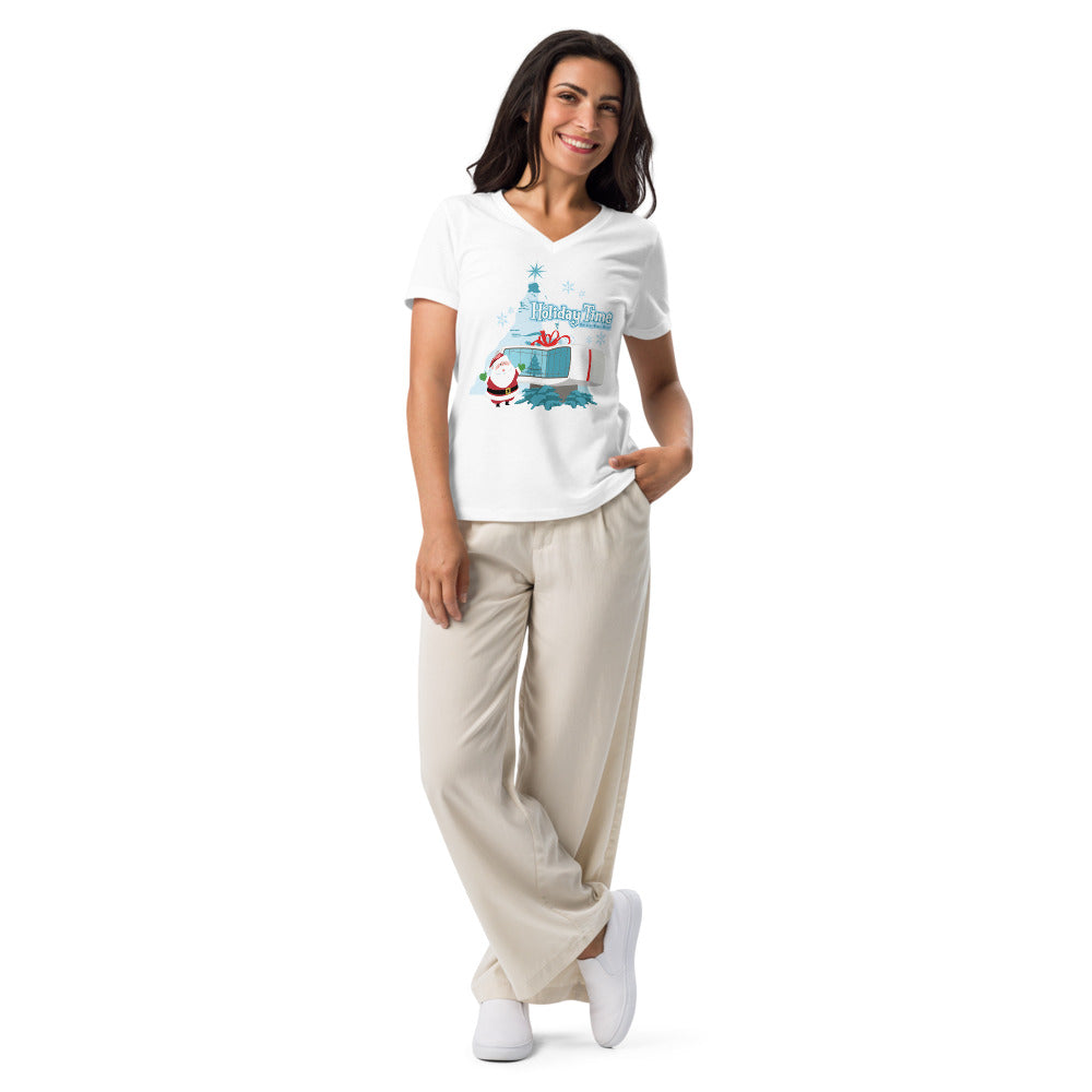 DL HOLIDAY TIME future house Women’s V-neck T-shirt