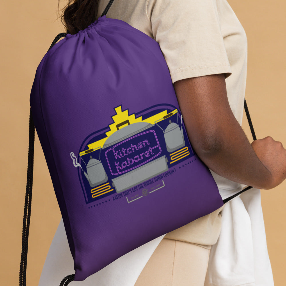 THE LAND kitchen kabaret theater Drawstring Bag