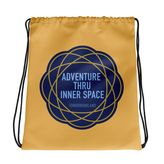 ADVENTURE THRU INNER SPACE nucleus Drawstring bag
