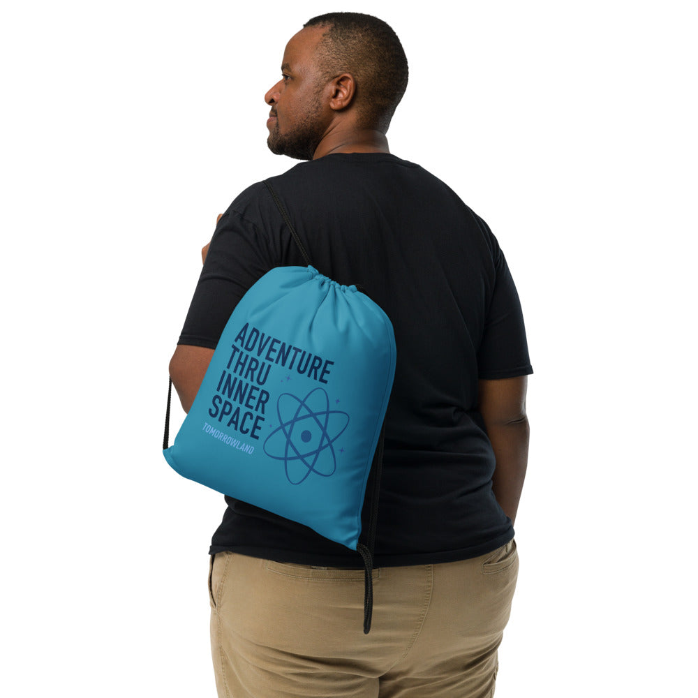 ADVENTURE THRU INNER SPACE atom Drawstring Bag