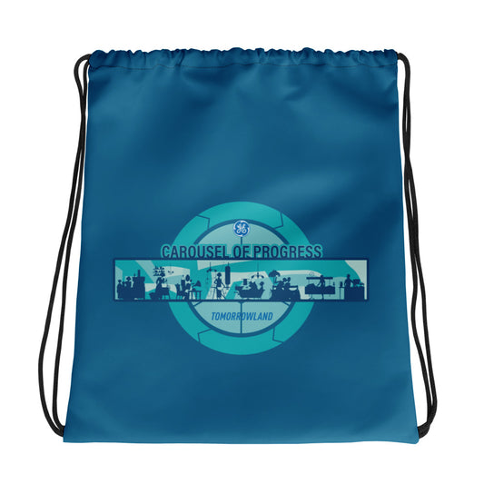 CAROUSEL OF PROGRESS scene Drawstring Bag