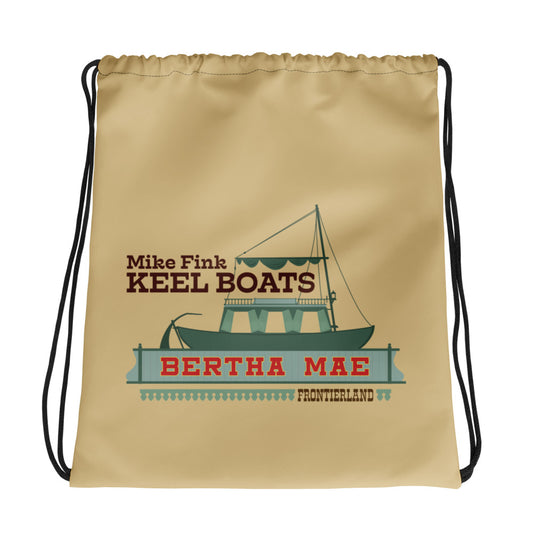 MIKE FINK KEEL BOATS bertha mae Drawstring Bag