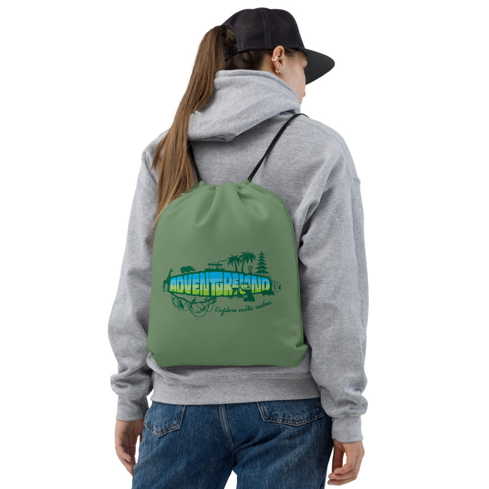 MK ADVENTURELAND jungle green Drawstring Bag