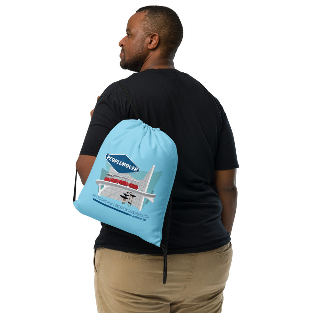 PEOPLEMOVER entry scene Drawstring Bag