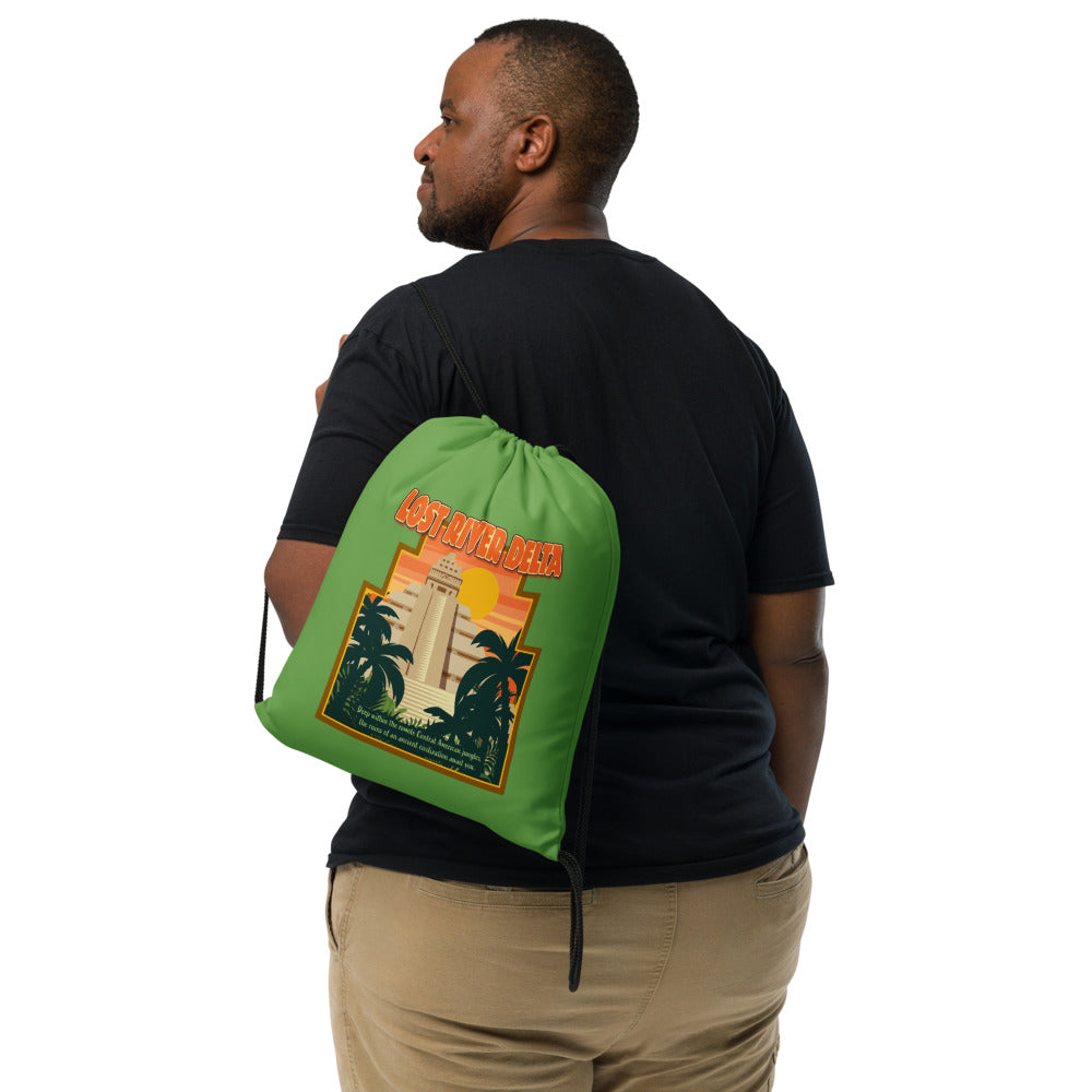 TDS LOST RIVER DELTA port title Drawstring Bag
