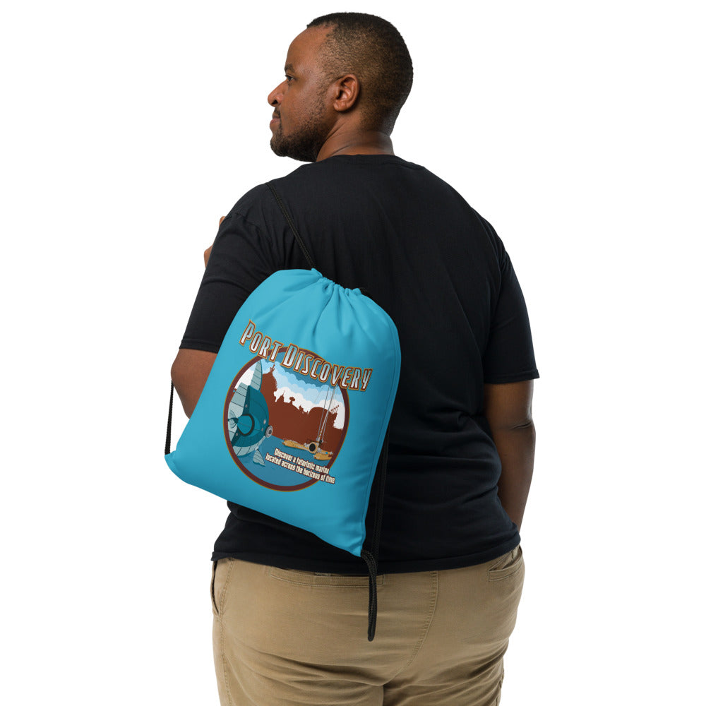 TDS PORT DISCOVERY port title Drawstring Bag