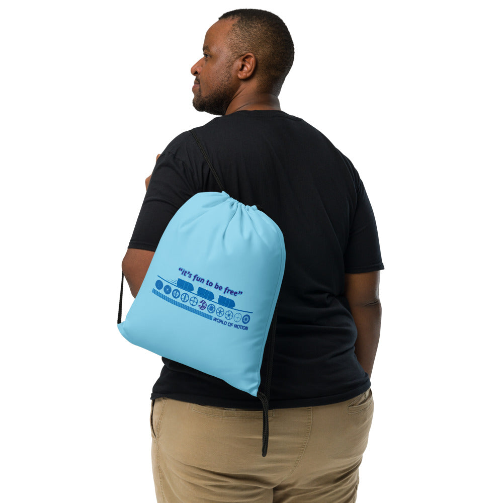 WORLD OF MOTION icons Drawstring Bag