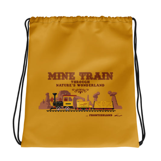 MINE TRAIN THROUGH NATURE'S WONDERLAND train Drawstring Bag