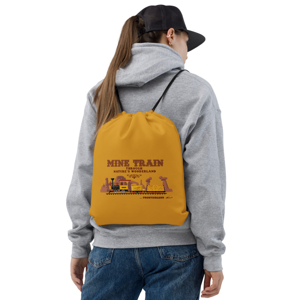 MINE TRAIN THROUGH NATURE'S WONDERLAND train Drawstring Bag