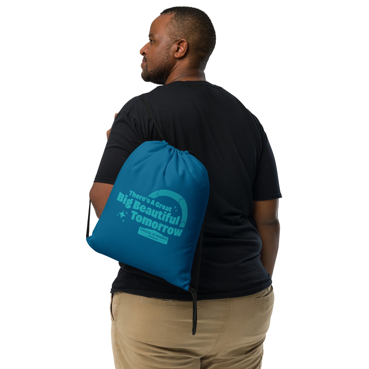 CAROUSEL OF PROGRESS beautiful tomorrow Drawstring Bag
