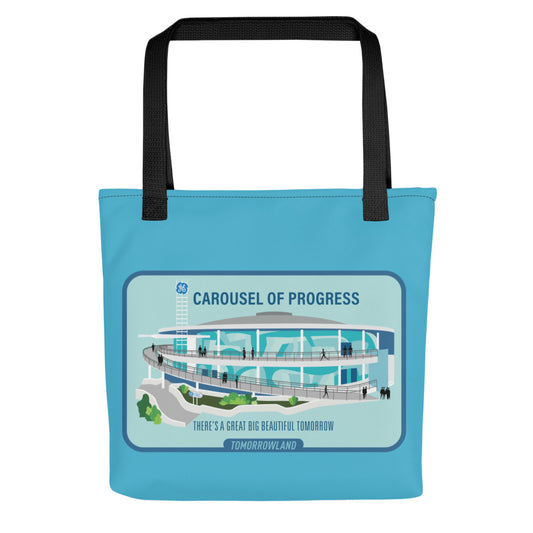 CAROUSEL OF PROGRESS building Tote Bag