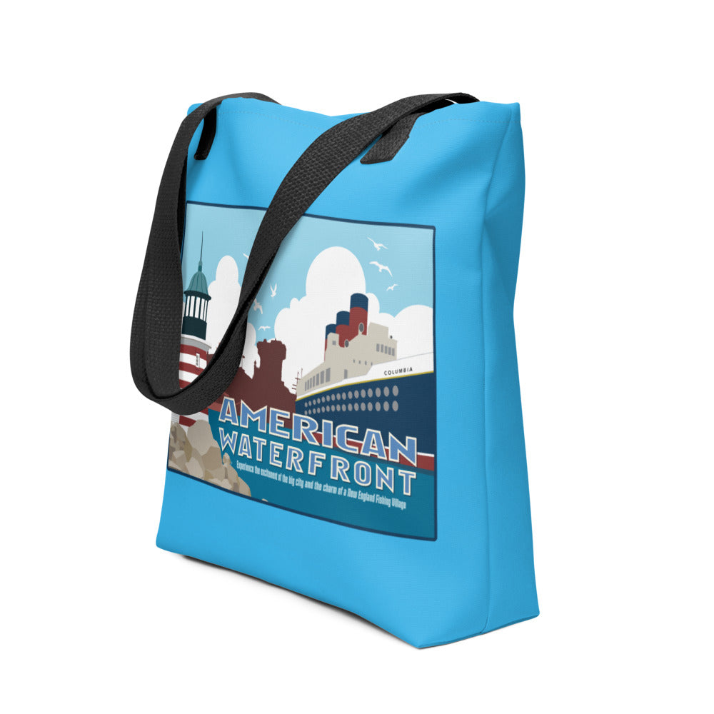 TDS AMERICAN WATERFRONT port title Tote Bag