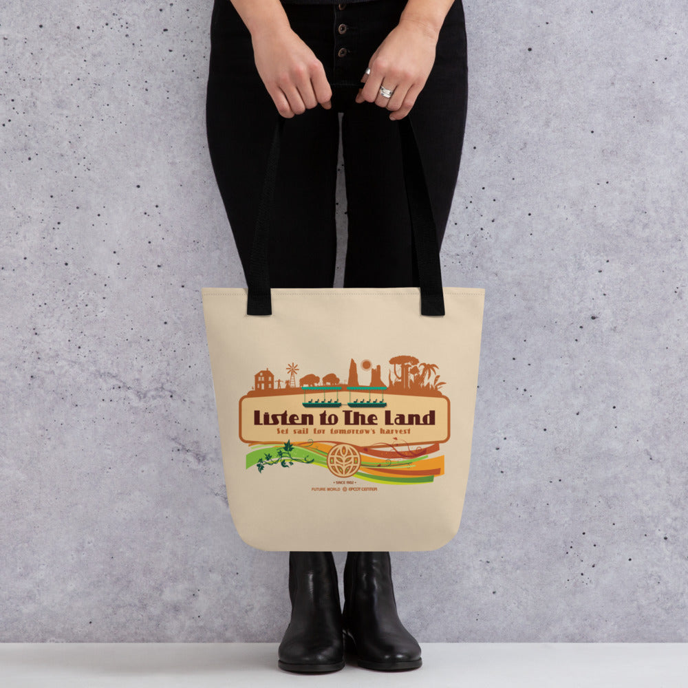 THE LAND listen to the land Tote Bag