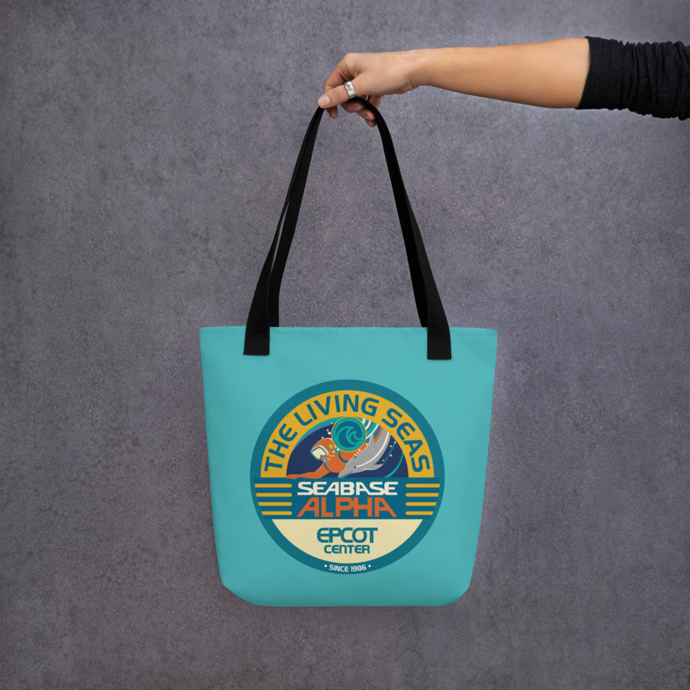 THE LIVING SEAS seabase alpha Tote Bag