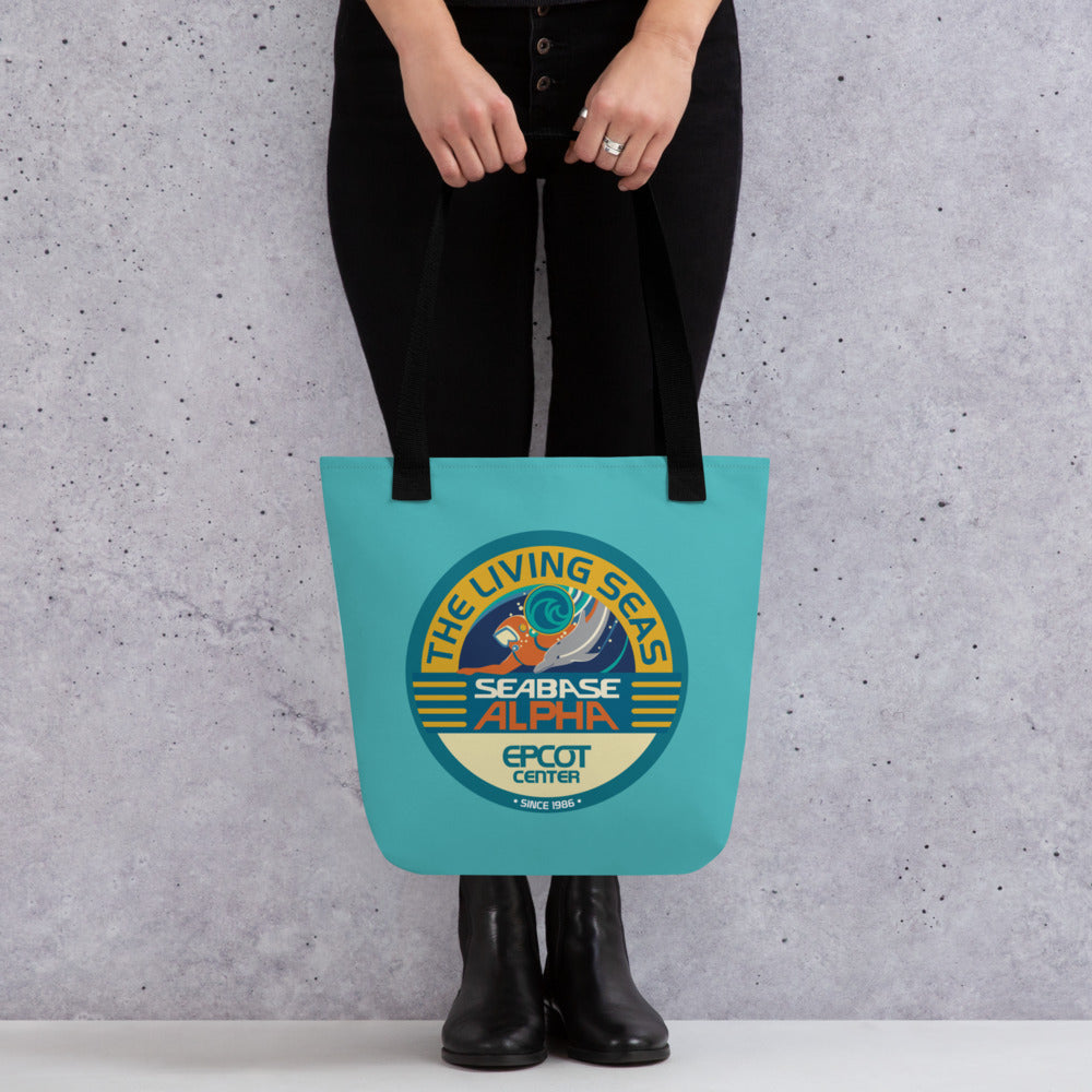 THE LIVING SEAS seabase alpha Tote Bag