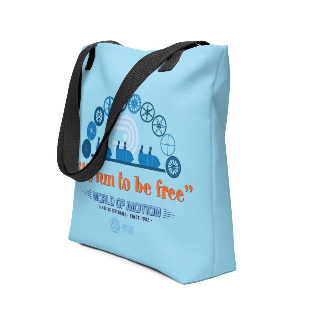 WORLD OF MOTION fun to be free Tote Bag