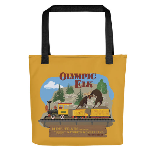 MINE TRAIN THROUGH NATURE'S WONDERLAND olympic elk Tote Bag