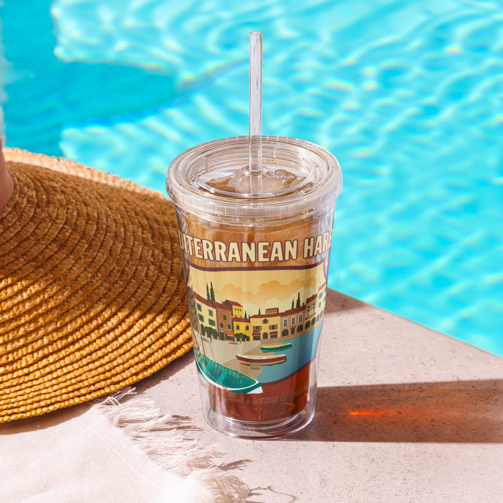 TDS MEDITERRANEAN HARBOR port title Tumbler