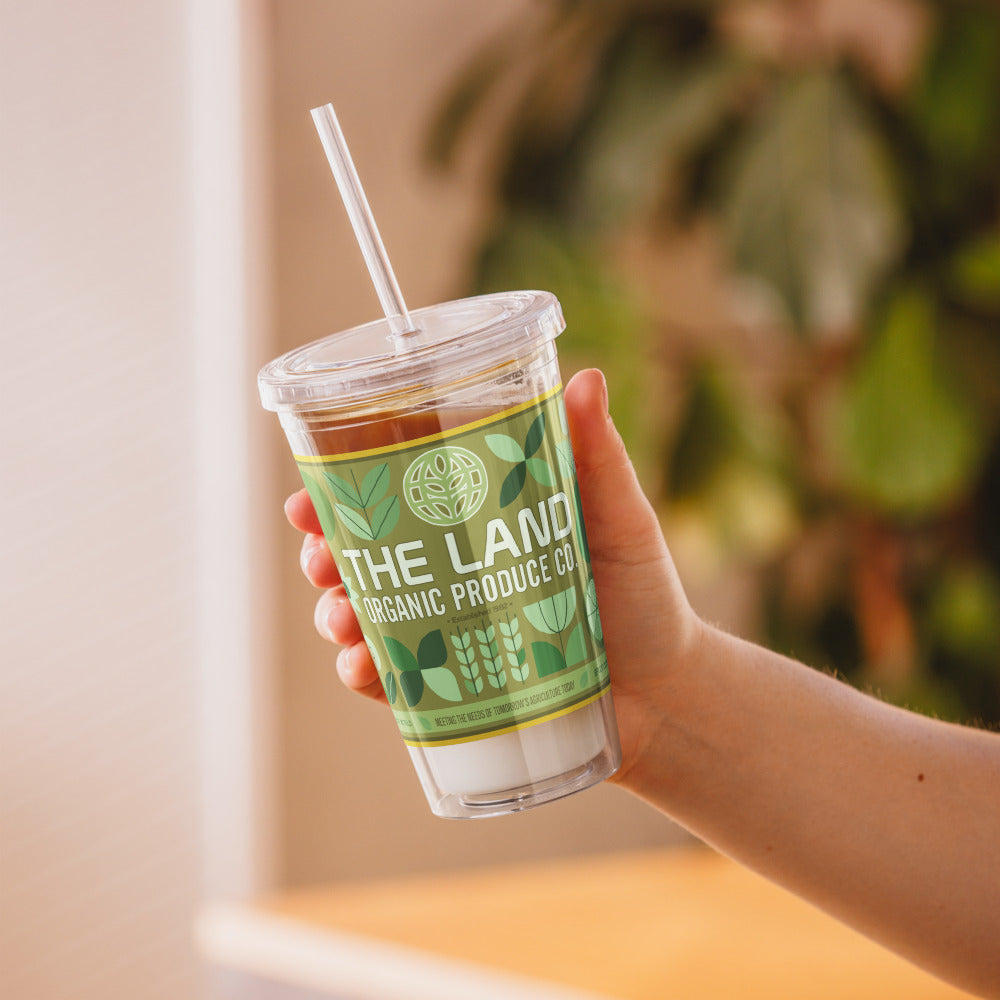 THE LAND organic produce Tumbler