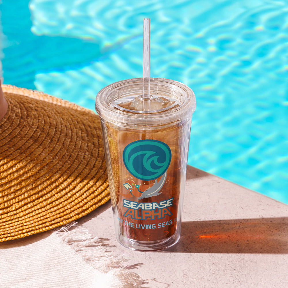 THE LIVING SEAS logo extract Tumbler