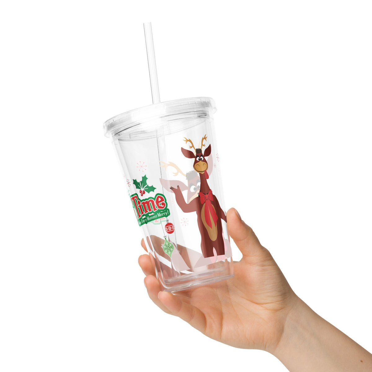 DL HOLIDAY TIME reindeer Tumbler
