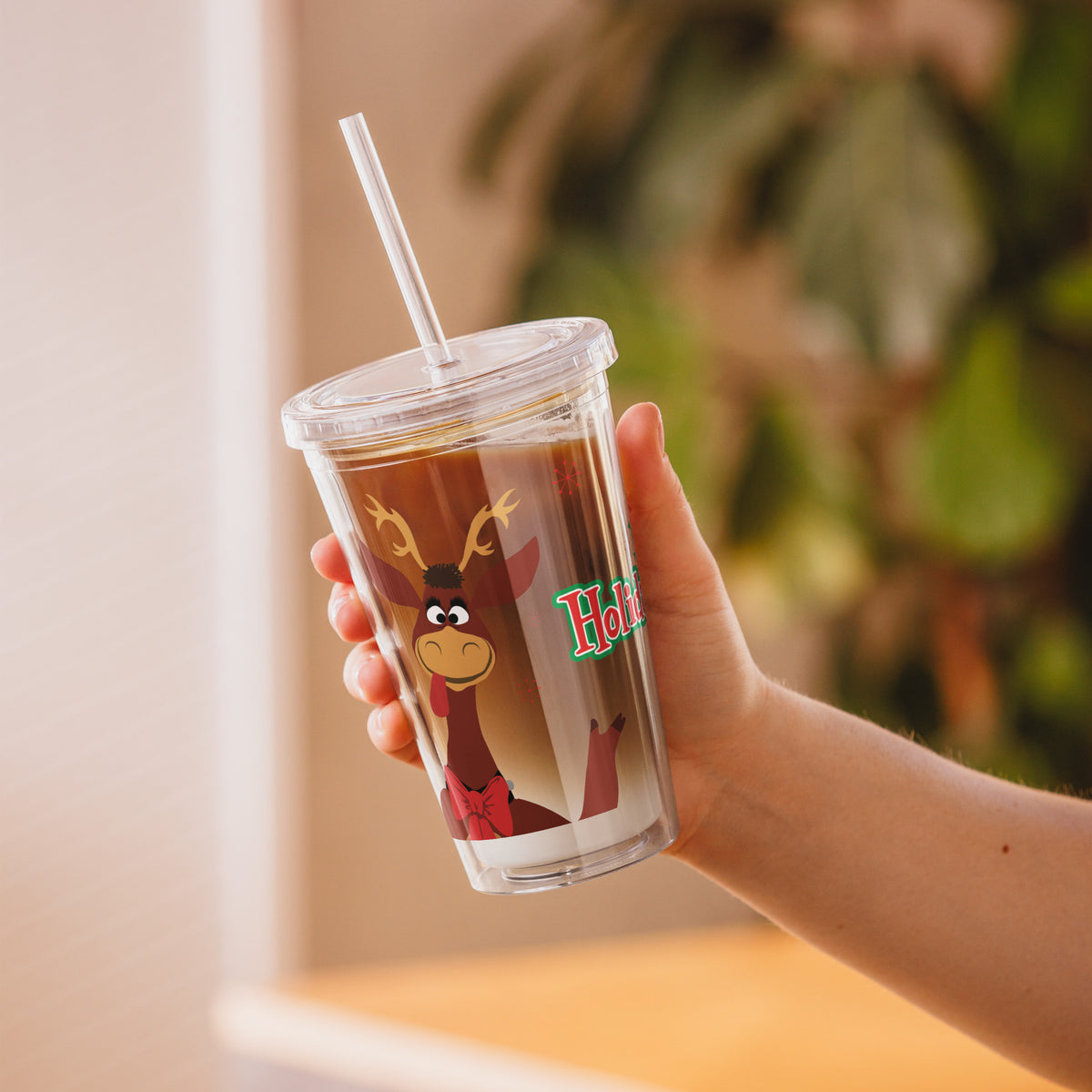 DL HOLIDAY TIME reindeer Tumbler