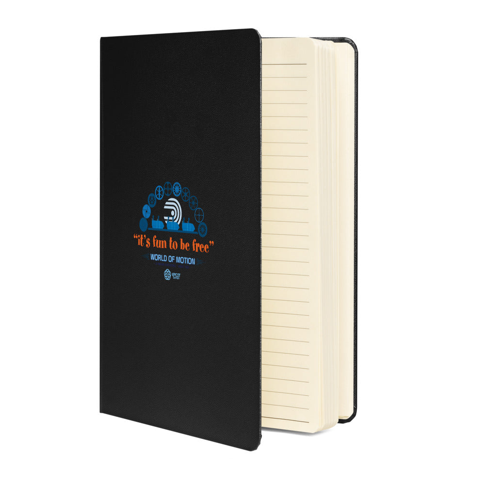 WORLD OF MOTION fun to be free Hardcover Notebook