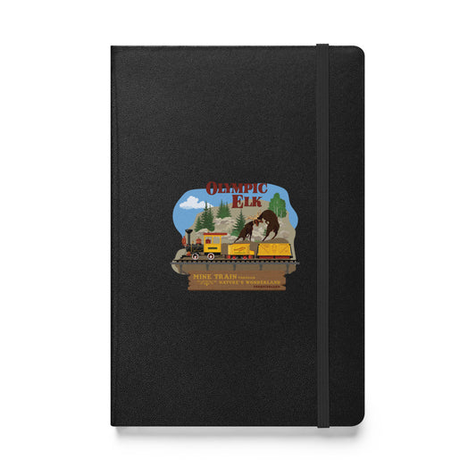 MINE TRAIN THROUGH NATURE'S WONDERLAND olympic elk Hardcover Notebook