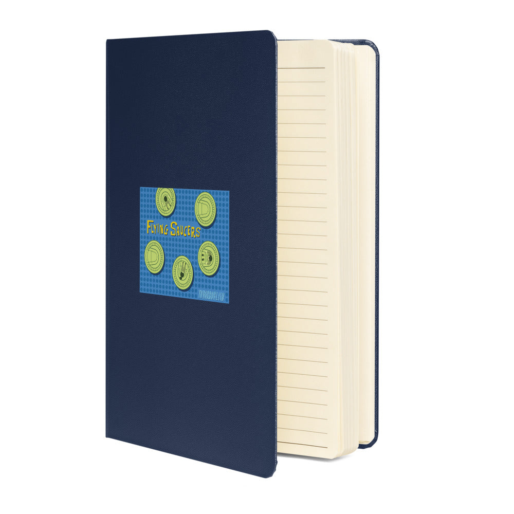 FLYING SAUCERS grid Hardcover Notebook