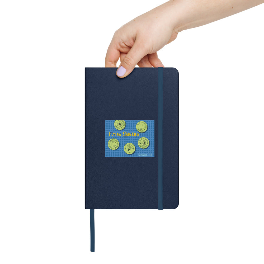 FLYING SAUCERS grid Hardcover Notebook
