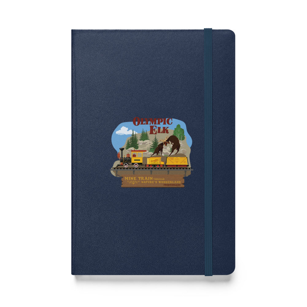 MINE TRAIN THROUGH NATURE'S WONDERLAND olympic elk Hardcover Notebook