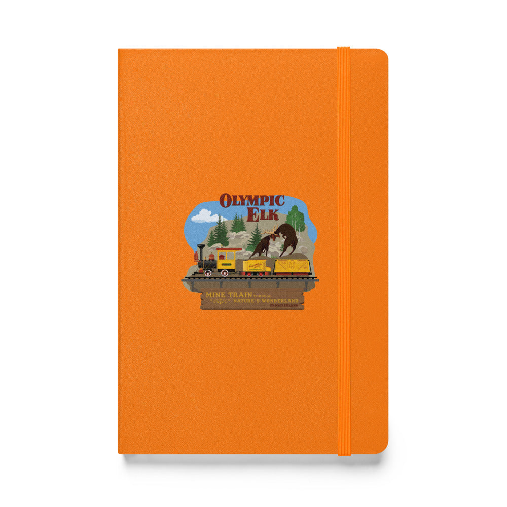 MINE TRAIN THROUGH NATURE'S WONDERLAND olympic elk Hardcover Notebook