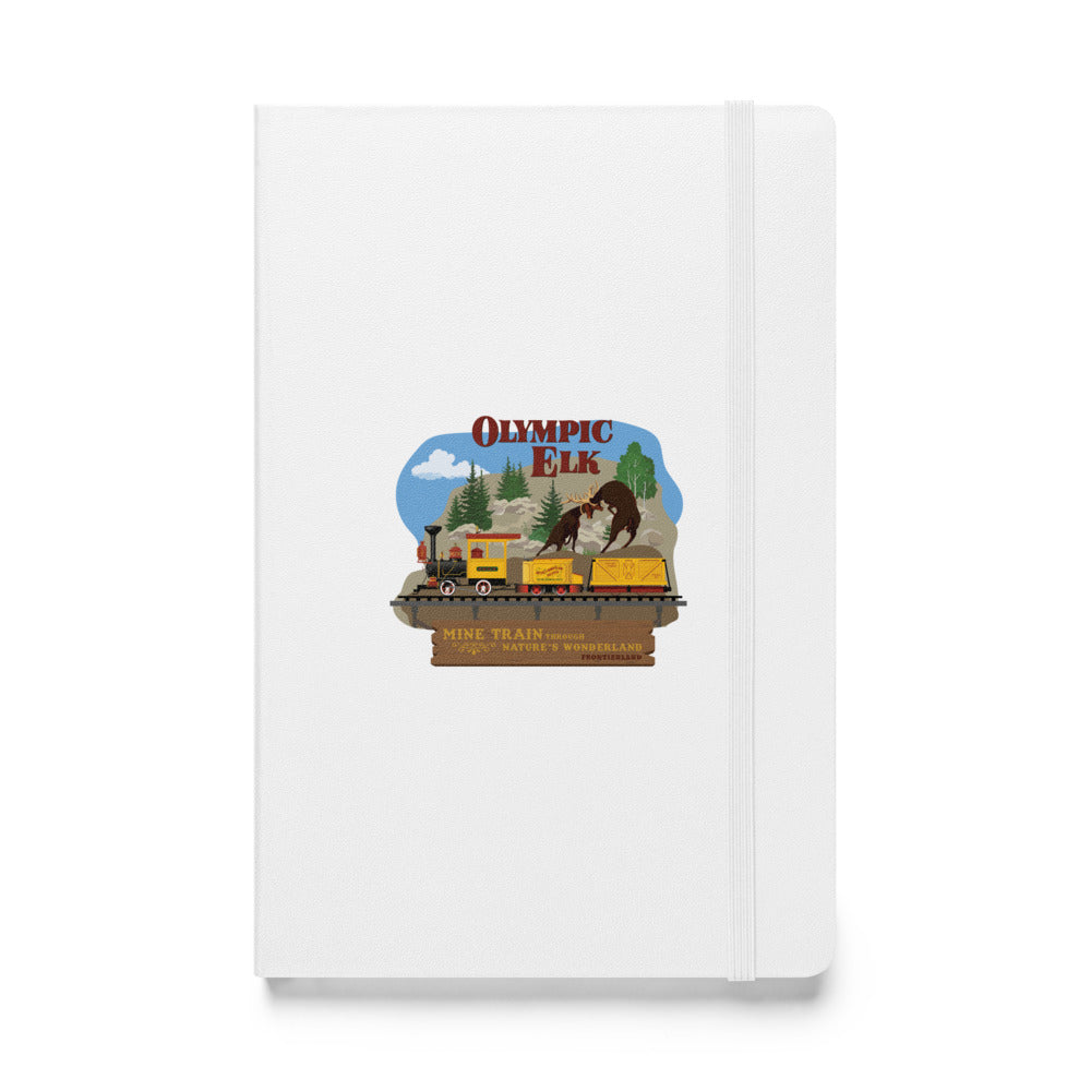 MINE TRAIN THROUGH NATURE'S WONDERLAND olympic elk Hardcover Notebook