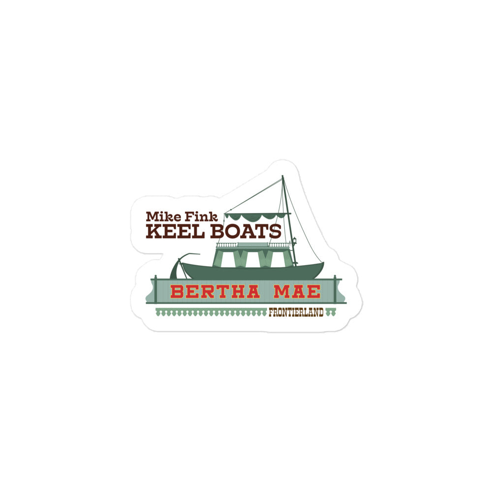 MIKE FINK KEEL BOATS bertha mae Stickers