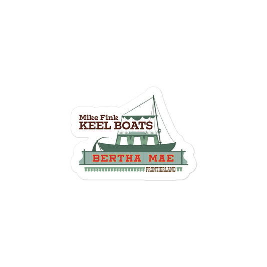 MIKE FINK KEEL BOATS bertha mae Stickers