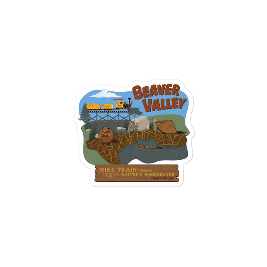 MINE TRAIN THROUGH NATURE'S WONDERLAND beaver valley Stickers