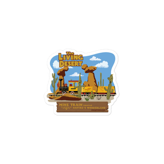 MINE TRAIN THROUGH NATURE'S WONDERLAND living desert Stickers
