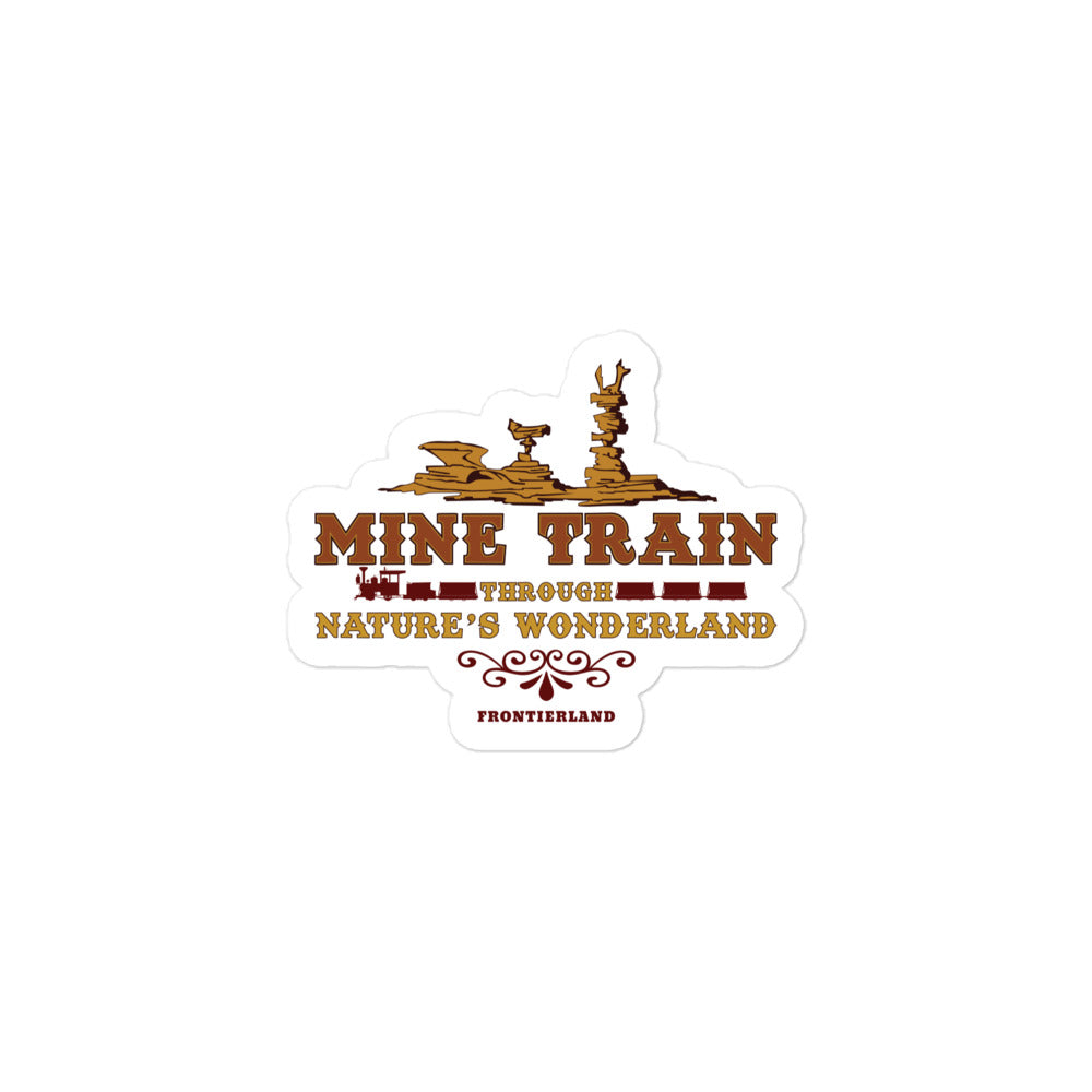 MINE TRAIN THROUGH NATURE'S WONDERLAND title Stickers