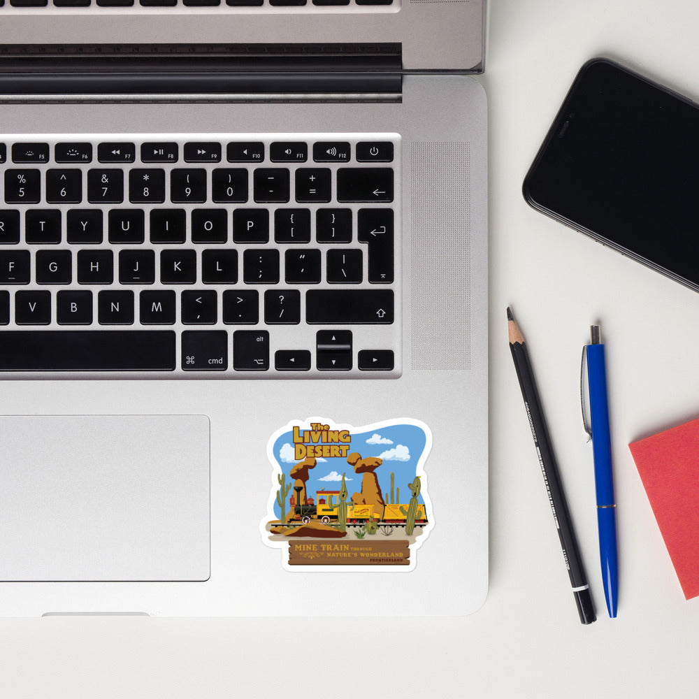 MINE TRAIN THROUGH NATURE'S WONDERLAND living desert Stickers