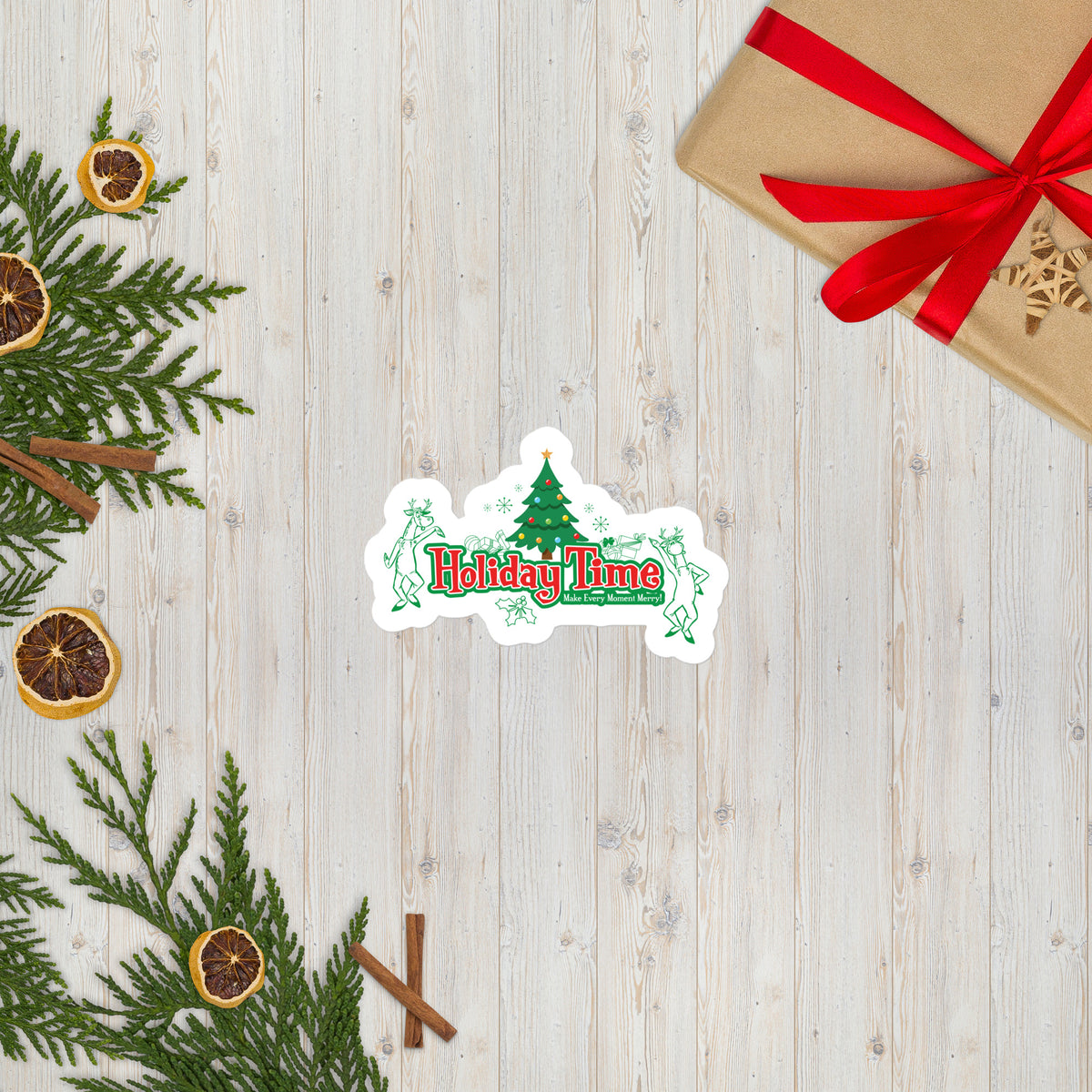DL HOLIDAY TIME tree Stickers