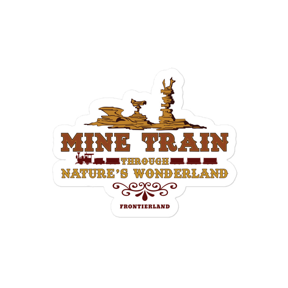 MINE TRAIN THROUGH NATURE'S WONDERLAND title Stickers