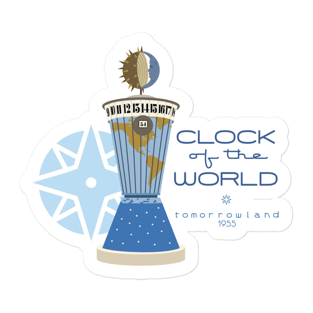 CLOCK OF THE WORLD tower Stickers