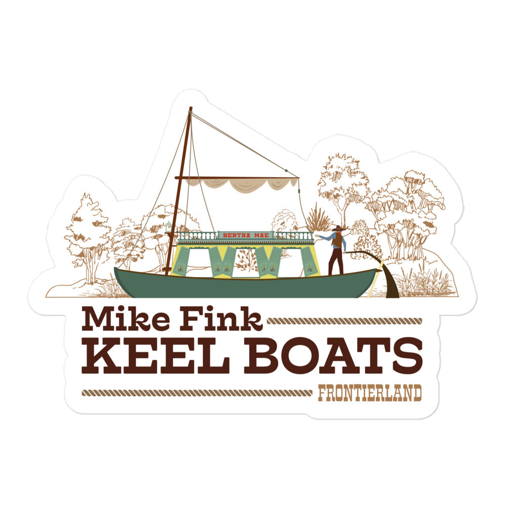 MIKE FINK KEEL BOATS scene Stickers