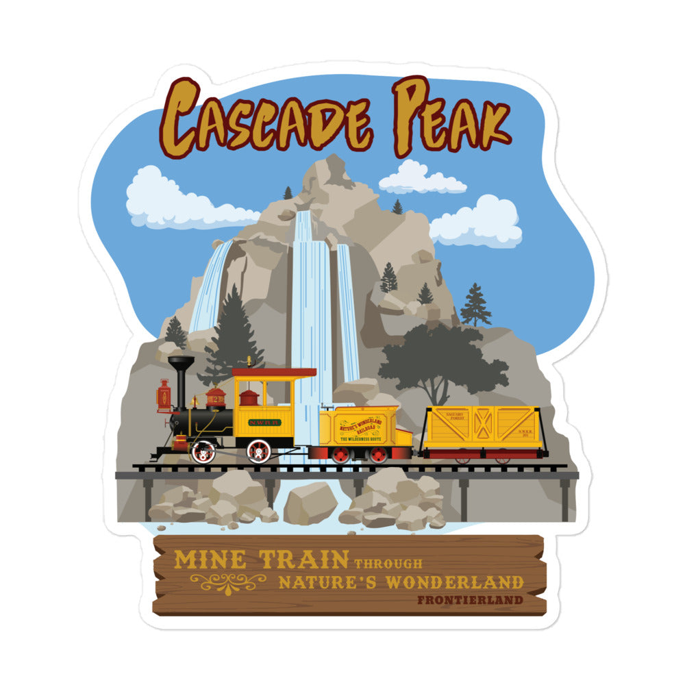 MINE TRAIN THROUGH NATURE'S WONDERLAND cascade peak Stickers